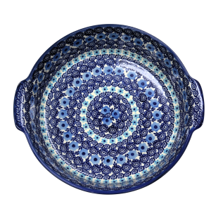 Półmisek ceramiczny okrągły z uszami (A525 D98)