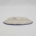 Small embossed platter A260 D14 – hand-painted Bolesławiec pottery, perfect for serving appetizers, desserts, and fruit.