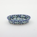 Elegant and durable large soap dish made from authentic Bolesławiec pottery. Hand-painted with traditional Polish patterns, perfect for bathroom decor or as a unique gift. High-quality Polish stoneware, moisture-resistant and designed for everyday use.