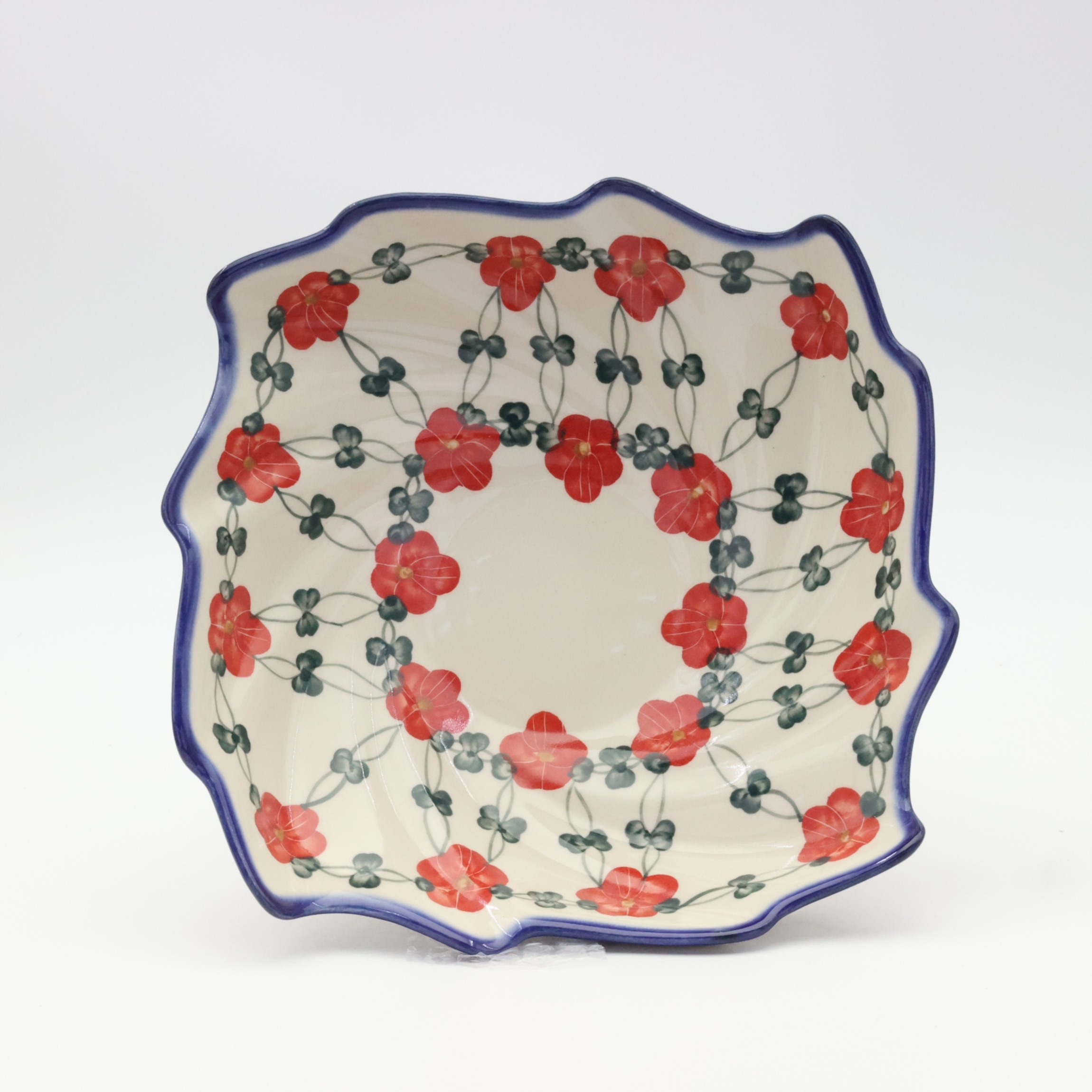 Large twisted ceramic bowl – modern decorative centerpiece for table and home decor